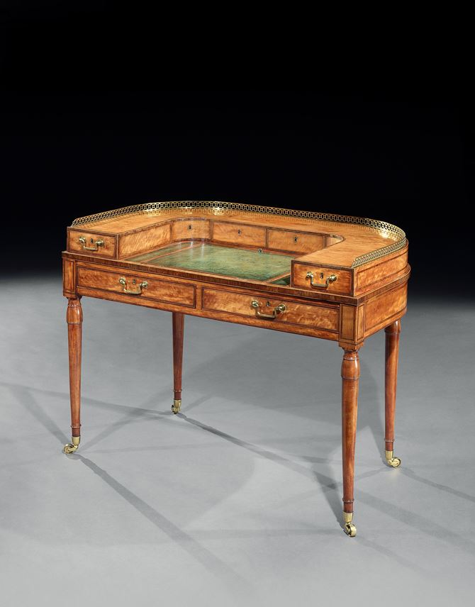A George III small satinwood Carlton house writing table attributed to Gillows | MasterArt